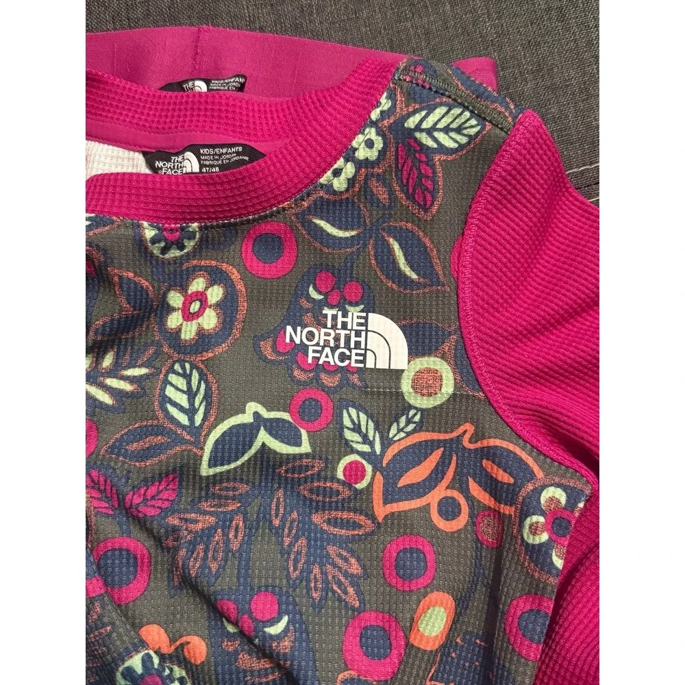 The north face waffle knit base layer girls set size 4t - Picture 4 of 4